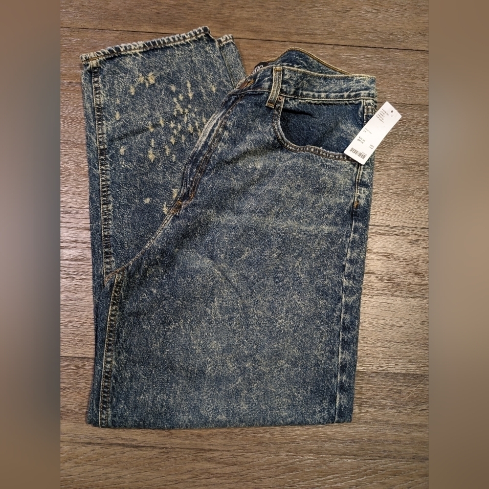 NWT Urban Outfitters BDG High-Rise Distressed Baggy Denim Jeans Sz 34 New